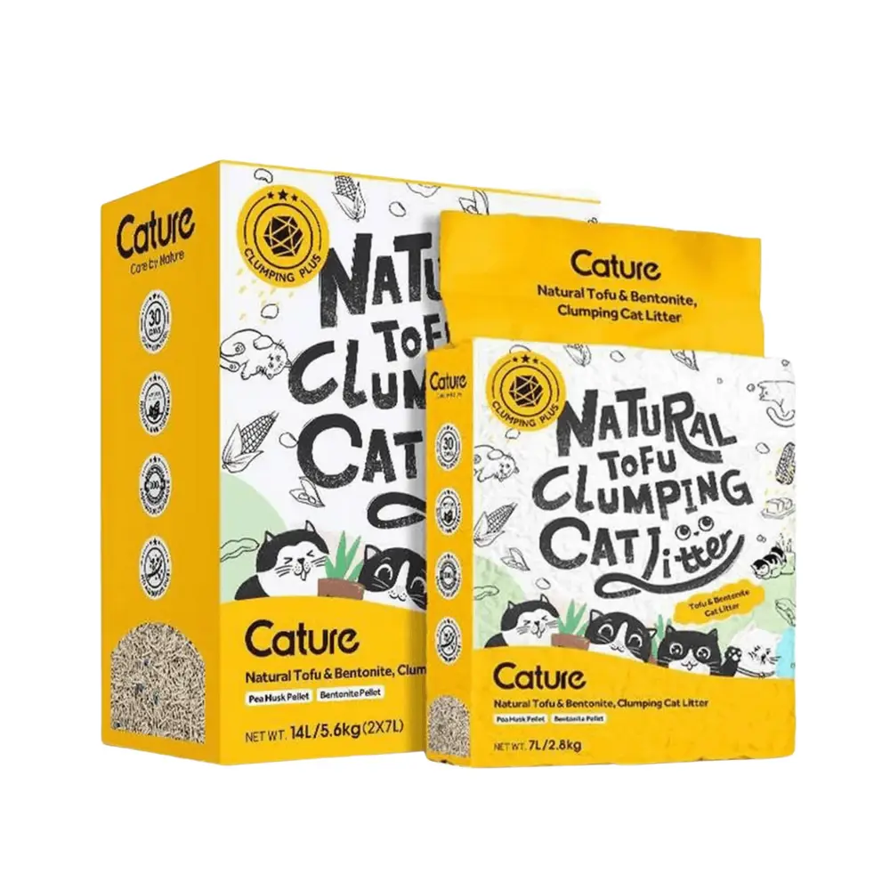 Ảnh sản phẩm Cát Đậu Nành Cho Mèo Mix Đất Sét Cature Tofu Mix Bentonite 7L