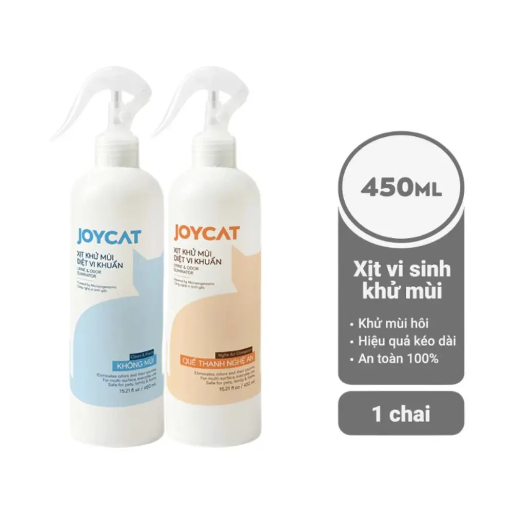 Ảnh sản phẩm Xịt Vi Sinh Khử Mùi Cho Chó Mèo Joycat 450ml