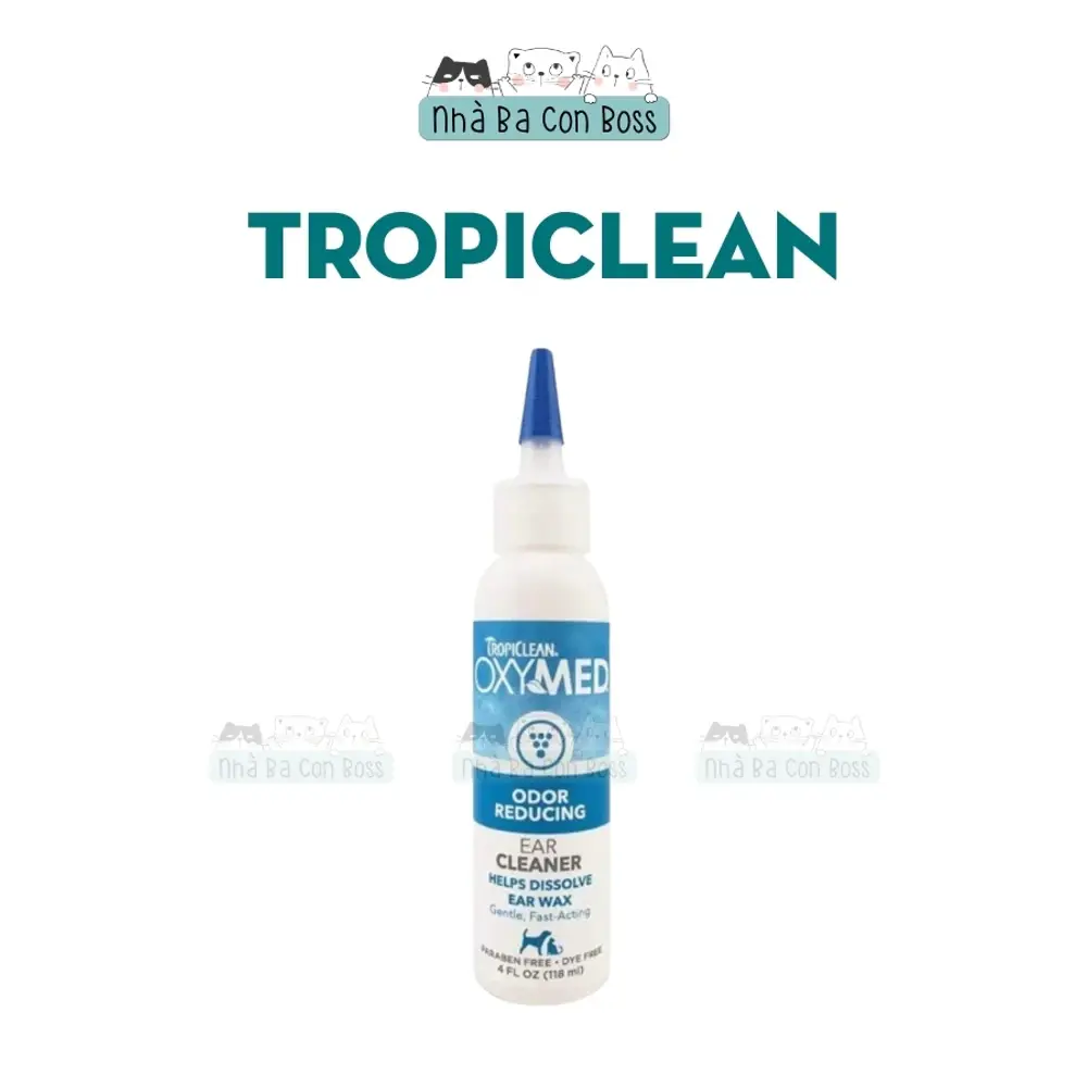 Ảnh sản phẩm Dung Dịch Vệ Sinh Tai Chó Mèo Tropiclean Oxymed (118ml)