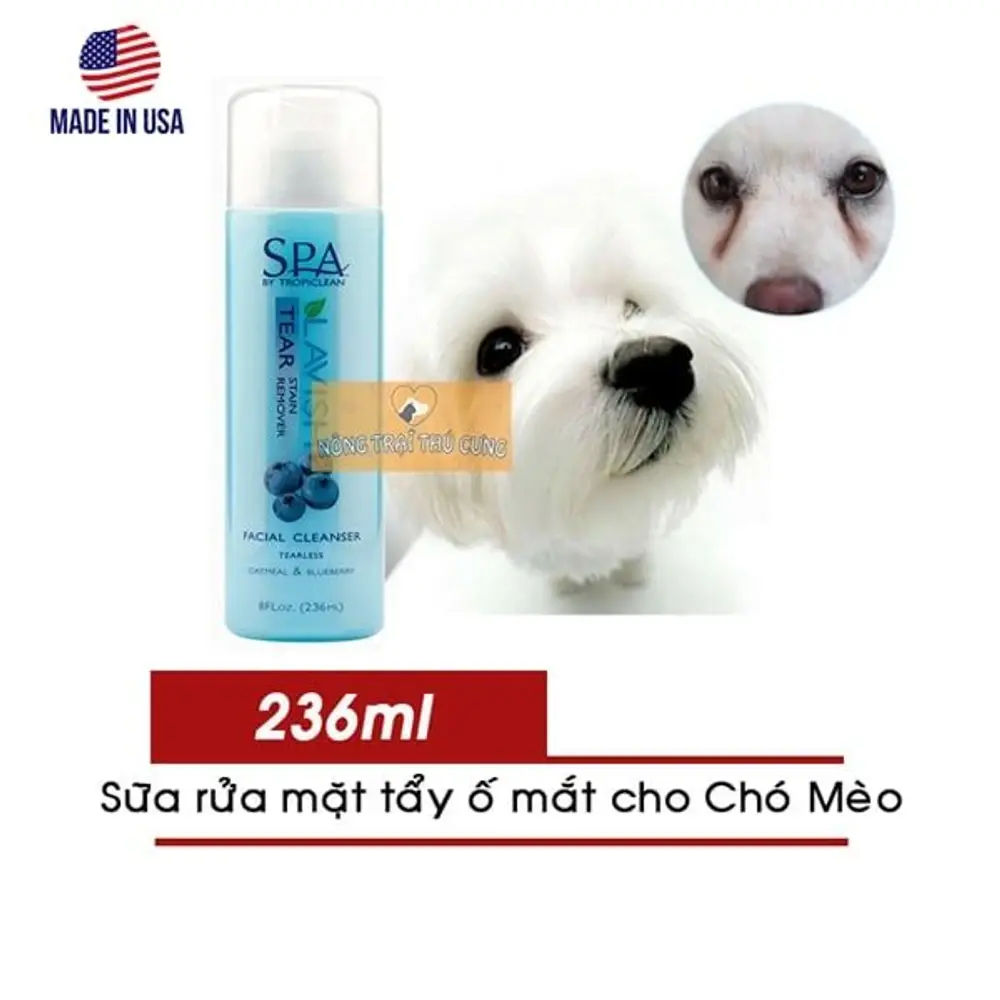 Ảnh sản phẩm Tẩy Ố Vùng Mắt Chó Mèo Tropiclean Tear Facial Cleanser