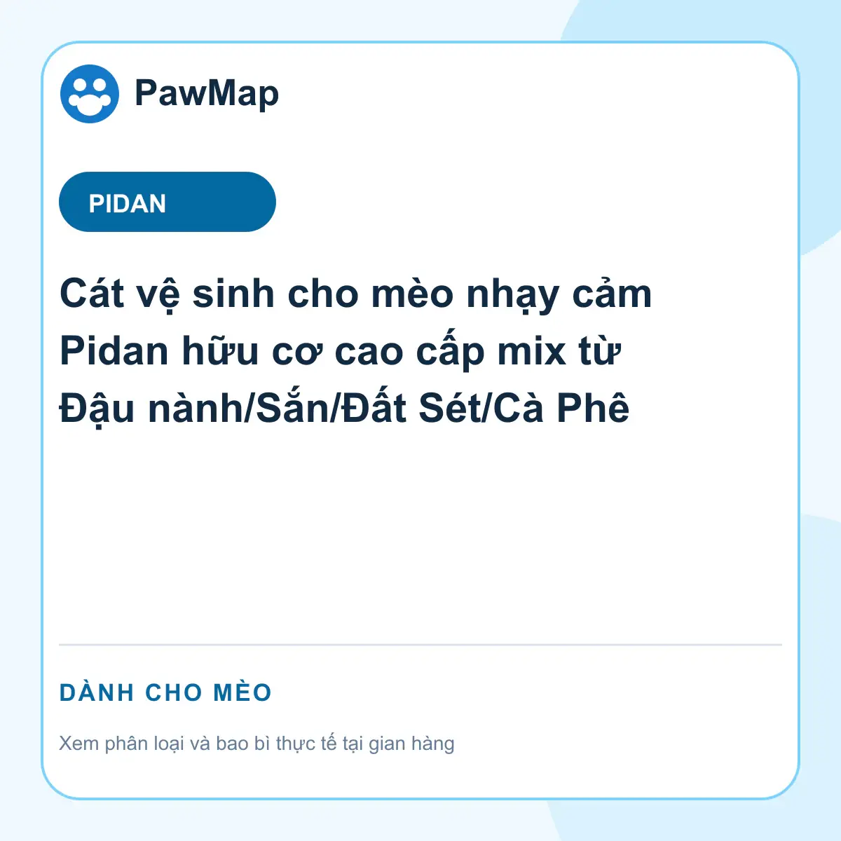 Ảnh sản phẩm Cát vệ sinh cho mèo nhạy cảm Pidan hữu cơ cao cấp mix từ Đậu nành/Sắn/Đất Sét/Cà Phê