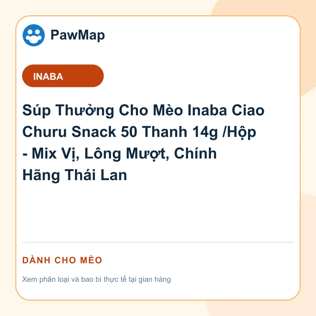 Ảnh sản phẩm Súp Thưởng Cho Mèo Inaba Ciao Churu Snack 50 Thanh 14g /Hộp - Mix Vị, Lông Mượt, Chính Hãng Thái Lan
