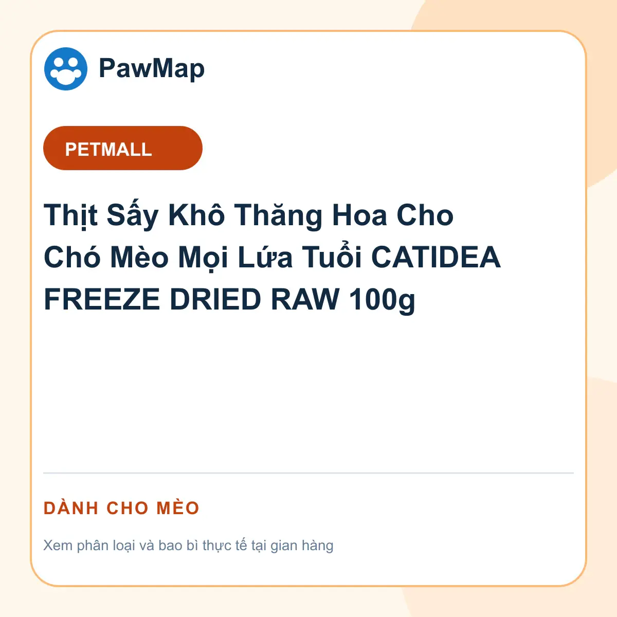 Ảnh sản phẩm Thịt Sấy Khô Thăng Hoa Cho Chó Mèo Mọi Lứa Tuổi CATIDEA FREEZE DRIED RAW 100g