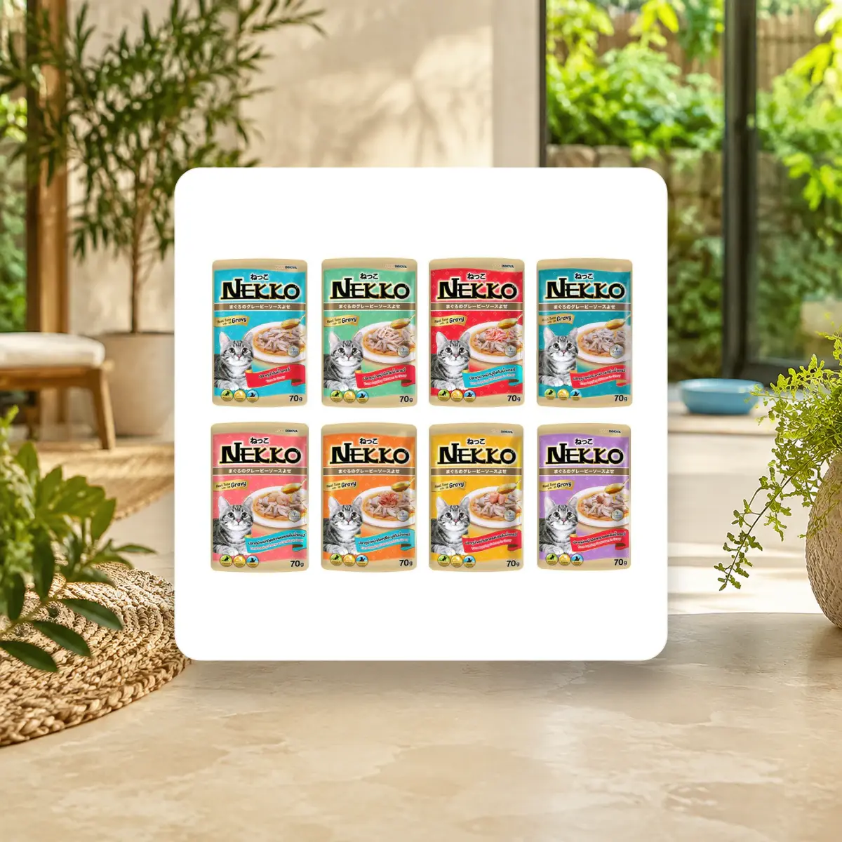 Ảnh sản phẩm Hộp 12 Gói Pate Mèo Nekko Gravy 70g Dạng Sốt Mix Vị - Chính Hãng