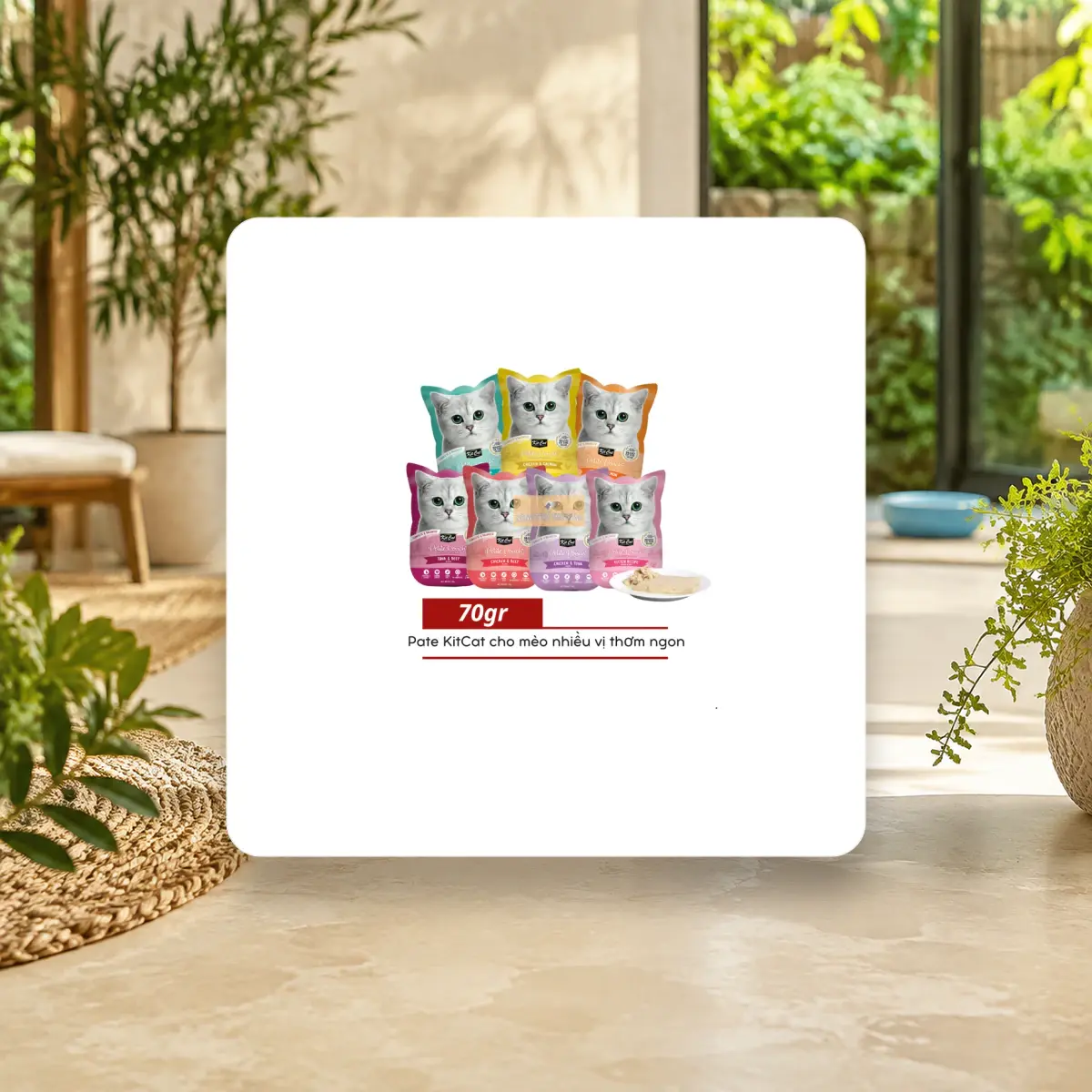 Ảnh sản phẩm Pate Mèo Kit Cat Petite Pouch Gói 70g Nhiều Hương Vị Singapore