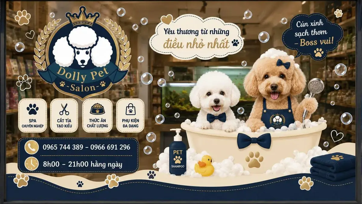 Hình ảnh Dolly Pet shop – Cửa Hàng Thú Cưng Long Biên | Spa thú cưng ,Tắm cắt tỉa chó mèo Long Biên